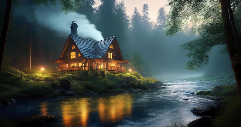 Cozy Cabin Wallpaper: 4K Rustic Forest Escape (digital Download) - Etsy