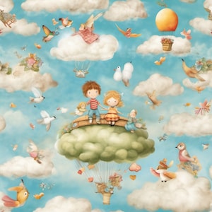 Whimsical Clouds: Precious Moments Inspired Prints - 5 pack