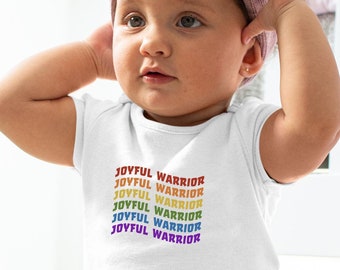 Joyful Warrior Tim Walz, Kamala Harris Baby T-Shirt, Girl Power Toddler Tee, Political Activist Shirt, Anti-Trump Feminist, Pride Equality