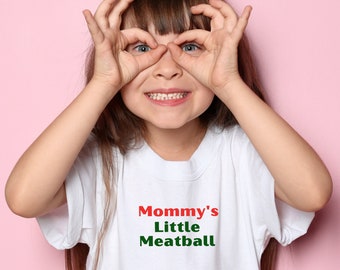 Mommy's Little Meatball Toddler Tee, Funny Kids Italian Tshirt, New York Tee, Ironic Meme Shirt