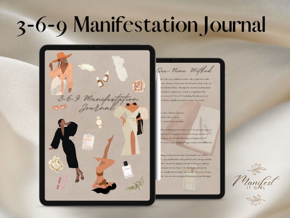 Become That Girl Digital Manifestation Journal Undated Customizable 369  Method Manifest Journal for Goodnotes Notability Digital Journal PDF 