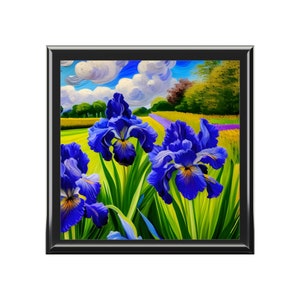 Jewelry Box Iris, Jewelry Boxes Iris, Jewerly Box Floral Iris, Jewerly Box Floral, Iris Jewelry Box,