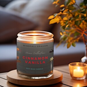 Gift Candle Soy Cinnamon, Soy Candle Cinnamon Vanilla, Soy Candle Cinnamon, Natural Soy Candle Vanilla,