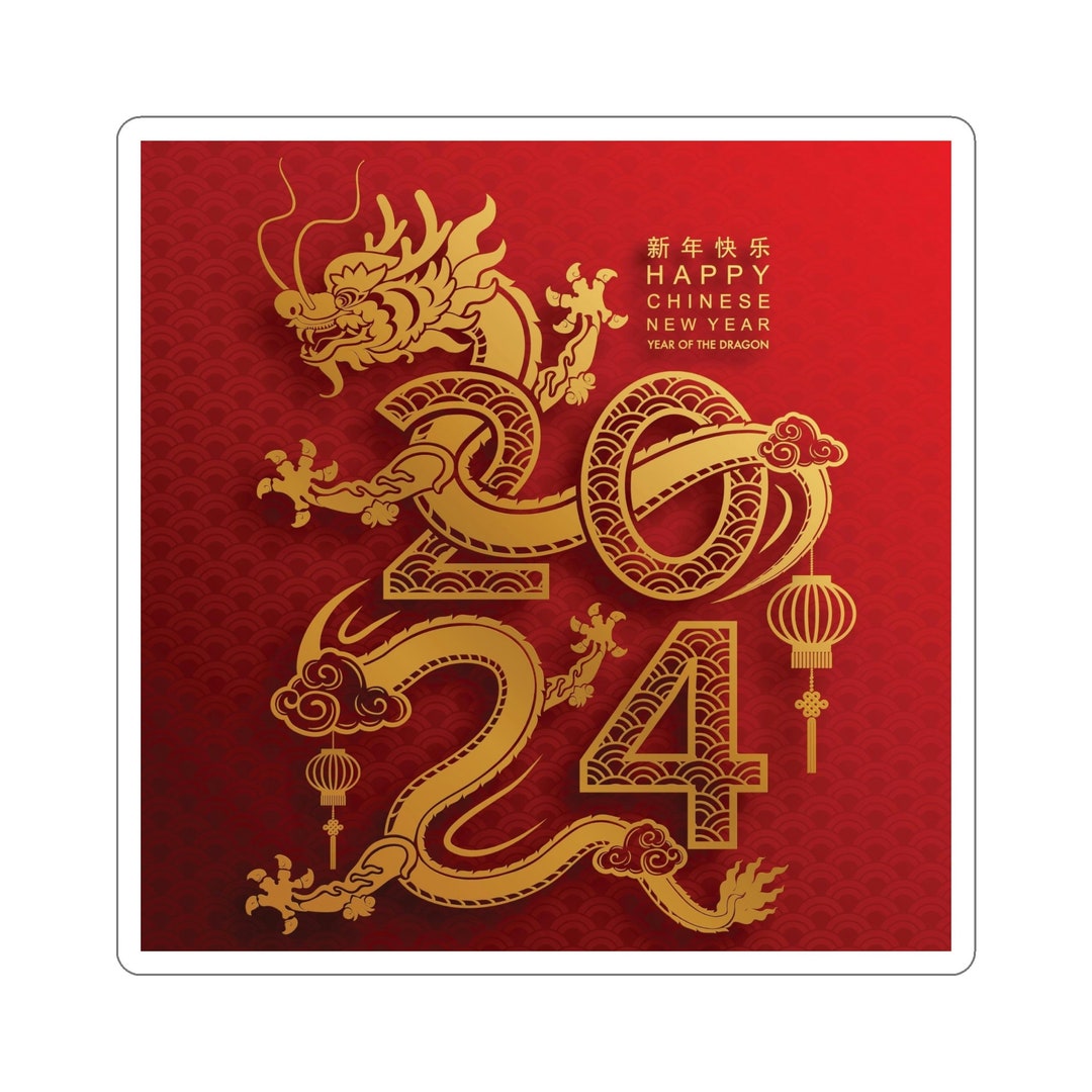 Dragon 2024 Stickers, Lunar New Year Dragon Sticker, Dragon Stickers