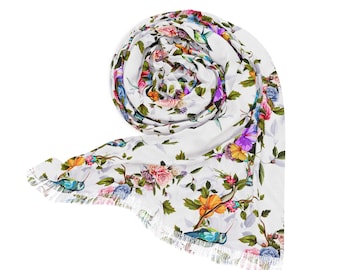 Light Scarf Floral Hummingbird, Light Scarf Hummingbirds,Floral Scarf Hummingbirds,