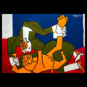 Picasso Original Framed, Picasso Original on Paper Signed, Pablo Picasso Original Signed, Fine Art Original, Modern Art Original,
