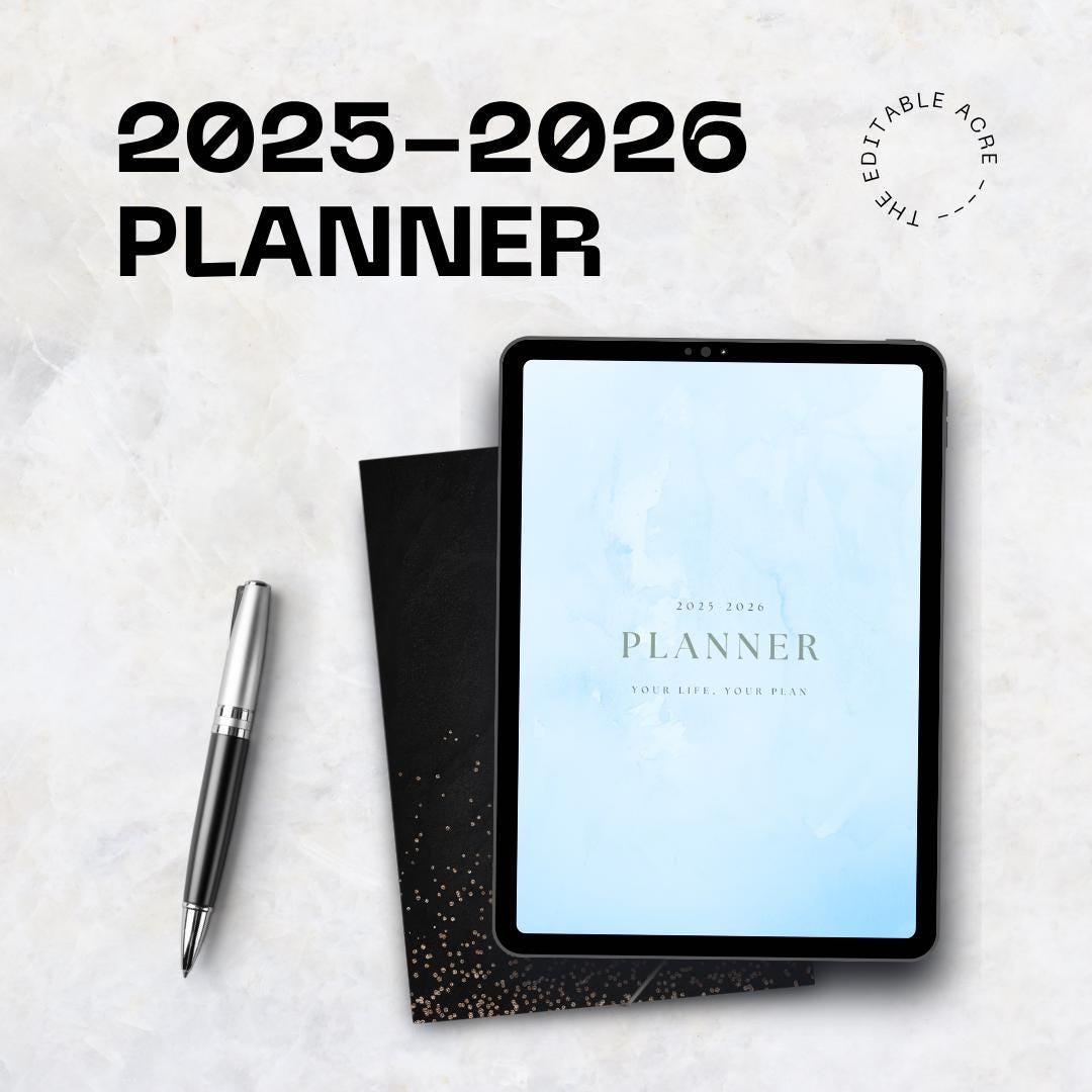 2025–2026 School Year Planner | Printable PDF | Daily, Weekly & Monthly ...