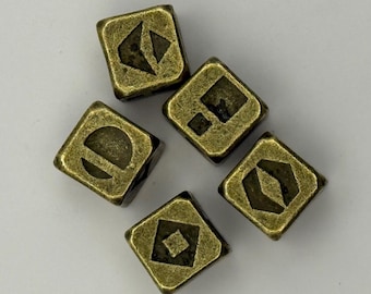 2x Metal Sabacc Spike Dice | Star Wars Gambling Dice