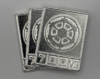 Silver Imperial Credit | Star Wars Metal Credit | Galactic Empire Currency