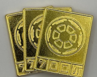 Gold Imperial Credit | Star Wars Metal Credit | Galactic Empire Currency