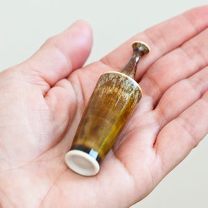 Miniature ceramic vase Höganäs J Andersson. Hand thrown stoneware vase H:7 cm/2.7 in. Scandinavian MCM. 1960&#39;s Sweden. VERY FINE Vintage