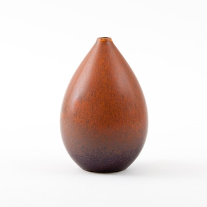 Carl-Harry Stålhane CHS Stoneware Vase SOA Rörstrand. H: 10 cm/4 in. Hare&#39;s fure glaze. Sweden 1955. First quality. EXCELLENT condition.