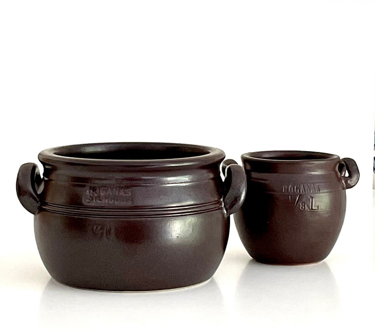 Höganäs Keramik/hoganas. Set of Two Ceramic/stoneware Pickle Jars