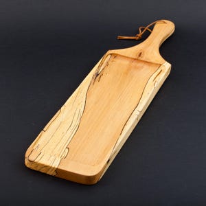 Serving tray Charcuterie Board Wood Copper beech Fagus sylvatica purpurea Handcrafted Prob Sweden  1970&#39;s–90&#39;s. L:54,5 cm/21.5 in EXCELLENT