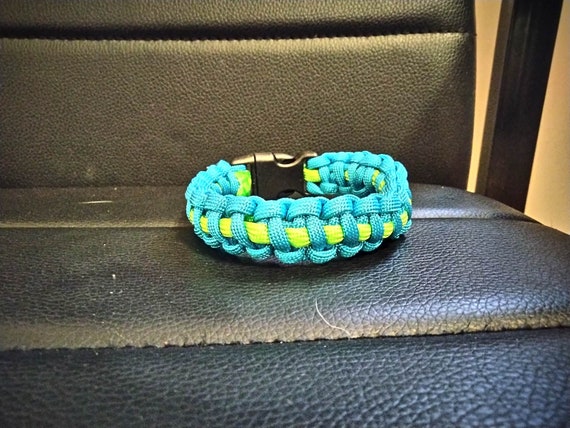 Blue and Green Paracord 550 Bracelet 