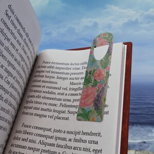 Floral Bookmark - Hand-painted Watercolor Design, Gift for Readers, Book Lovers, Spring Decor, Reading Accessories, Literary Gift
