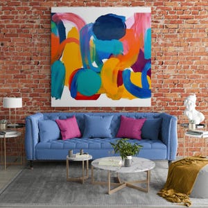 Colorful Abstract Wall Art Modern Canvas Art Print Contemporary Art for Home Decor Large Abstract Art Modern Abstract Art Gift Home Decor