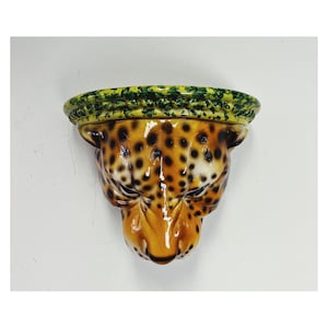 Leopard Ceramic Wall Shelf