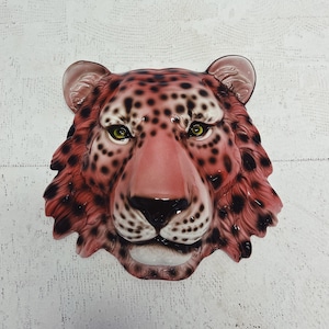 Wall Mask Ceramic Leopard Pink