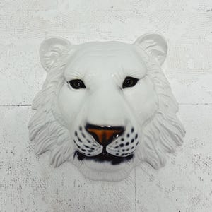 Maschera da parete in ceramica Tigre Bianca