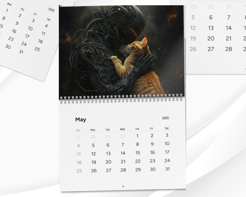 Xenomorph Alien X Jonesy Cat 2025 Wall Calendar, Adorable Horror Art ...