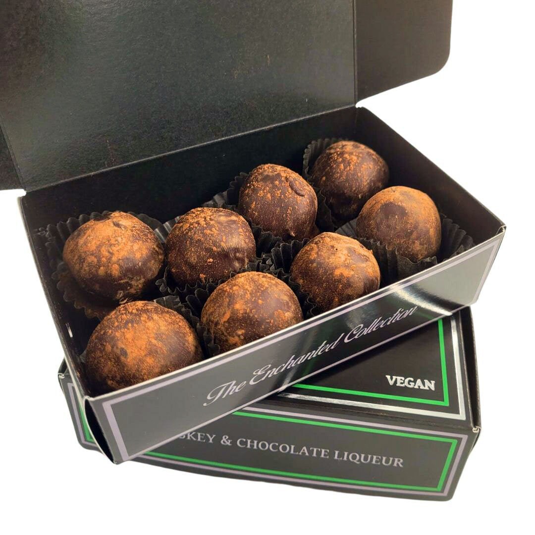 Whiskey and Chocolate Liqueur Vegan Truffles. Eye Catching Etsy UK