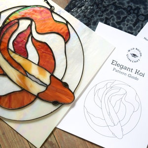 Elegant Koi Stained Glass Pattern PDF Digital Download W/ - Etsy