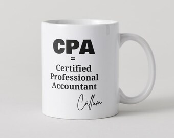 Taza personalizada de CPA / Regalo divertido para contables, taza para la temporada de impuestos