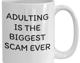 Taza divertida para adultos / Taza de café sarcástica, regalo para un compañero de trabajo