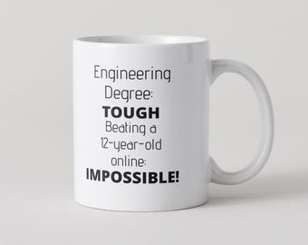 Taza divertida de ingeniero gamer: regalo sarcástico para papá