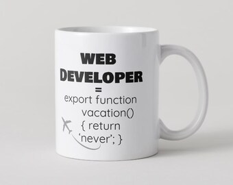Taza divertida para desarrollador web: Taza de café con humor sobre codificación