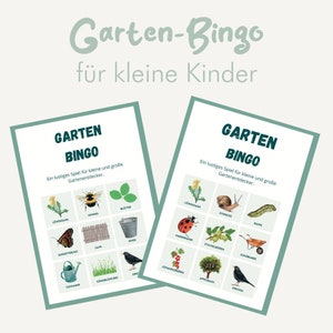 Garten Bingo - Ein lustiges Spiel für kleine Gartenentdecker, Kleinkinder, Kitakinder