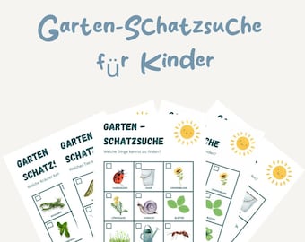 Garden treasure hunt for small children! Discover nature in a playful way!