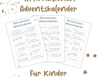 Magischer Affirmationen-Adventskalender für Kinder - Selbstausdruck PDF