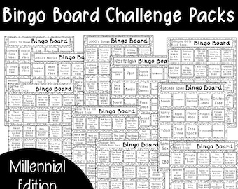 Milleneial Bingo Board Reading Challenges