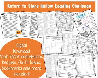 Return to Stars Hallow Reading Challenge Bundle: Gilmore Girl Fans, Recipes, Bookmarks, Book Recommendations, Outfit Ideas