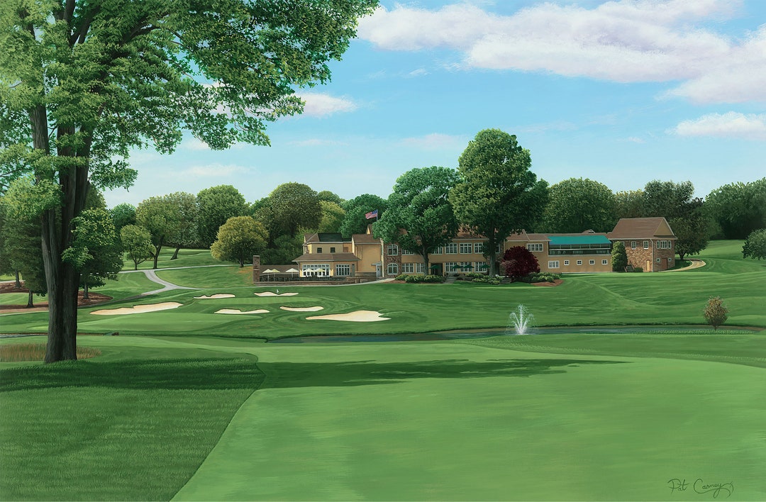 Concord Country Club 18th Hole Golf Wall Art Golf Course Wall Decor