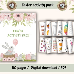 Easter Activity Pack,  Easter Preschool Activities, Easter Coloring pages, Easter Printable Activity Bundle