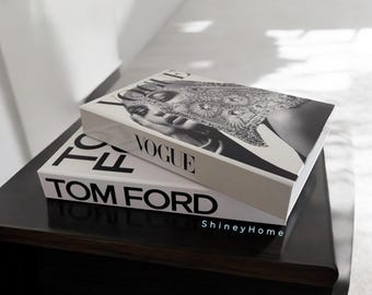 Caixa de livros de luxo Tom Ford: armazenamento decorativo, decoração para mesa de centro