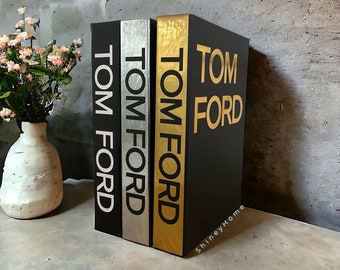 Caixa para livros Tom Ford: Armazenamento decorativo de luxo, decoração para mesa de centro
