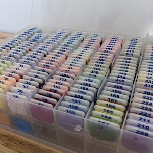 The Boss Bobbins - 2mm Floss Bobbins with Imprinted Numbers - Full Standard DMC Set