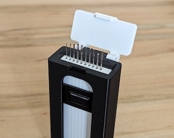 The NEW Nifty Needler  - Magnetic Needle Case  - Tuxedo (Black & White)