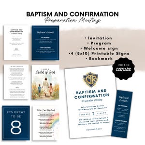 Baptism and Confirmation Preparation Meeting Bundle | Edit in Canva