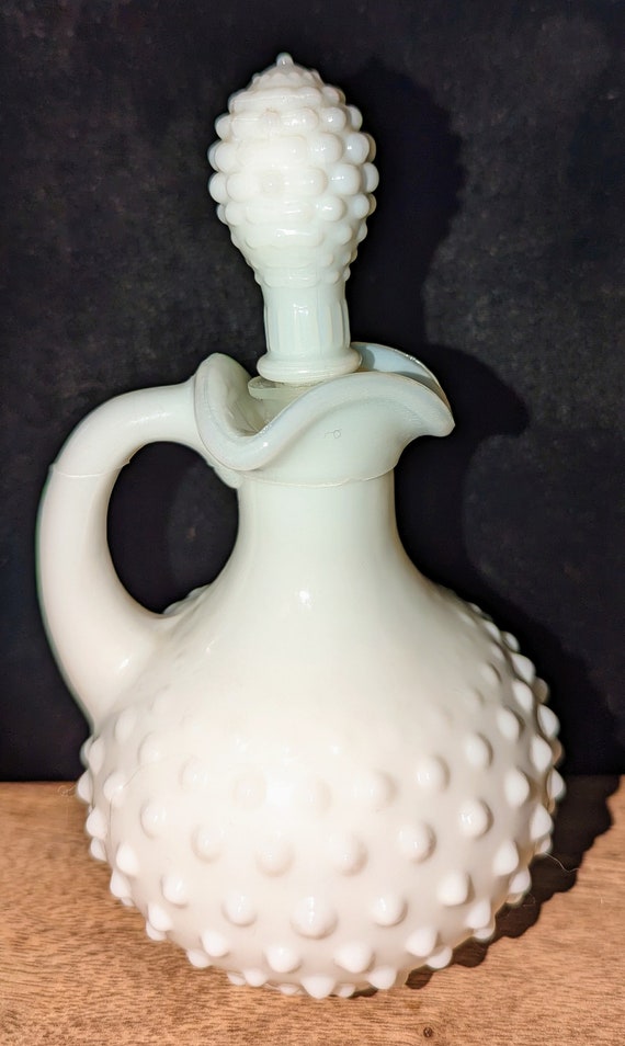 Vintage  White Milk Glass Hobnail Milk Glass Avon… - image 3