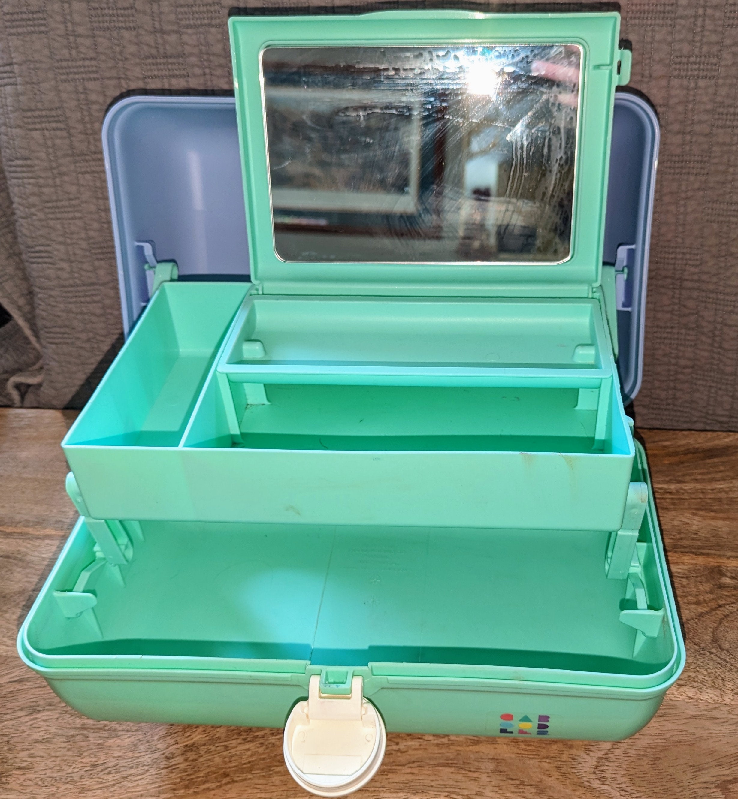 Caboodles 2 Tiered Plastic Makeup Case With Mirror Etsy