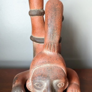 Vintage Mexican Clay Reproduction Trickster God Vase