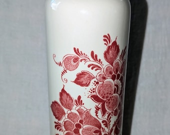 Brocca in ceramica rossa Delft dall'Olanda di Bols alta 10 pollici - vuota