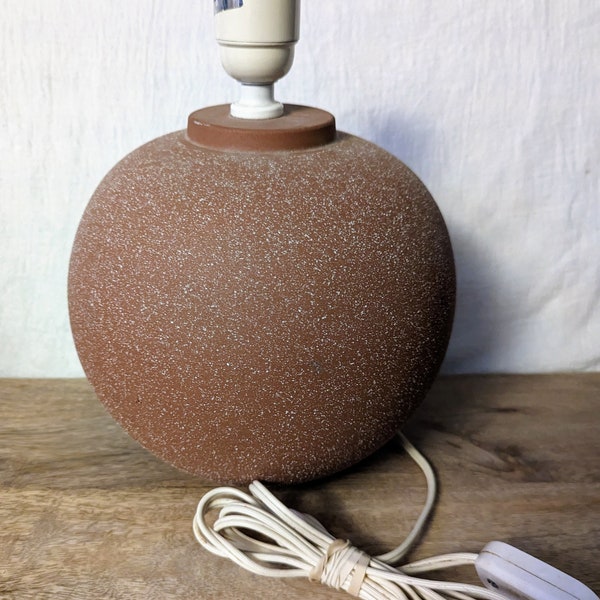 Vintage Terracotta Orb Lamp with Textured Stucco Finish