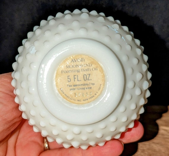 Vintage  White Milk Glass Hobnail Milk Glass Avon… - image 5
