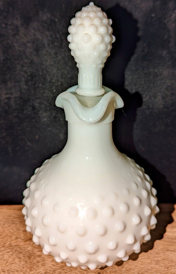 Vintage  White Milk Glass Hobnail Milk Glass Avon… - image 4